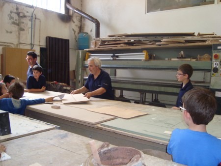 Folha de madeira e colagem